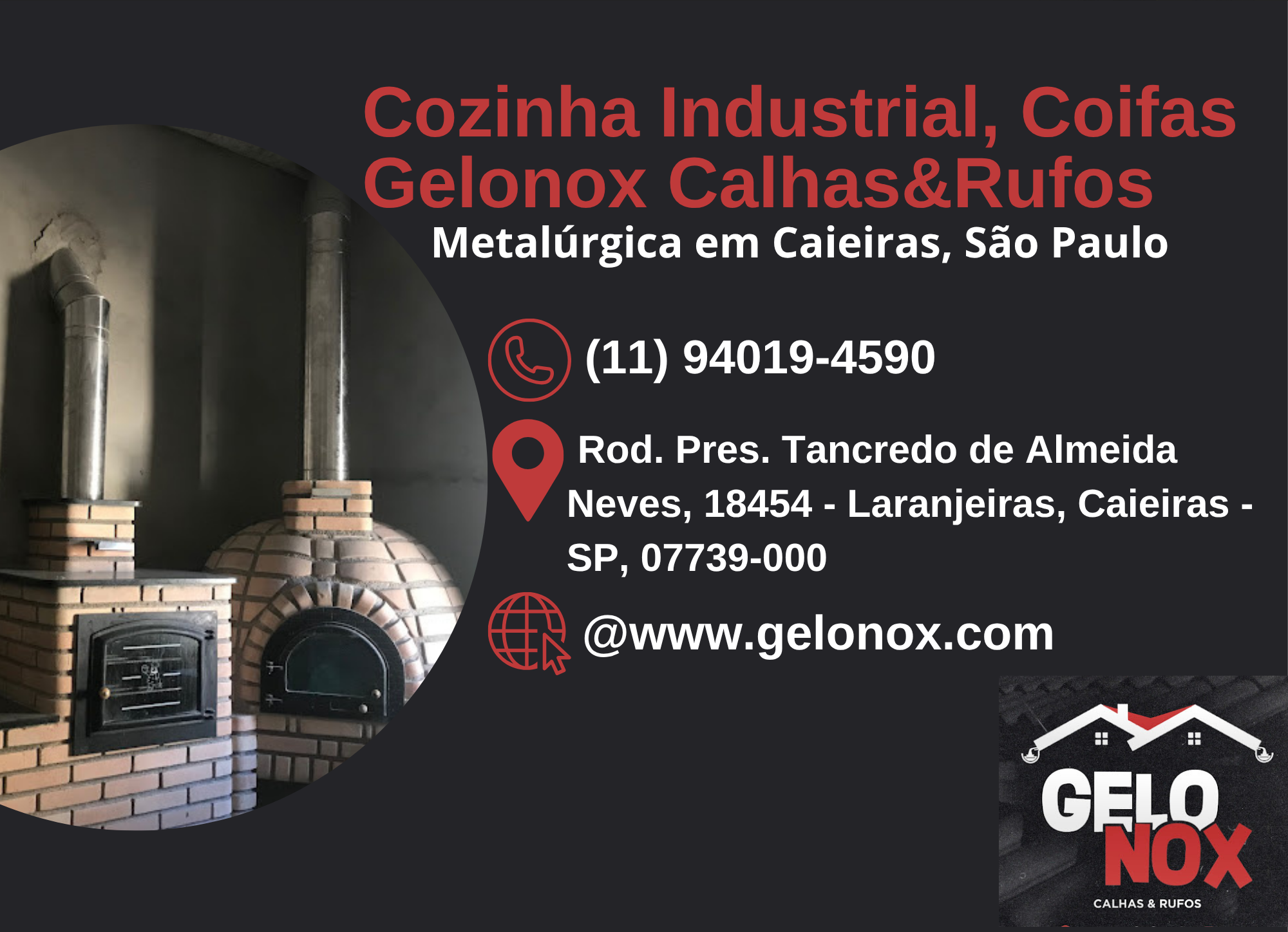 Cozinha Industrial, Coifas Gelonox Calhas&Rufos