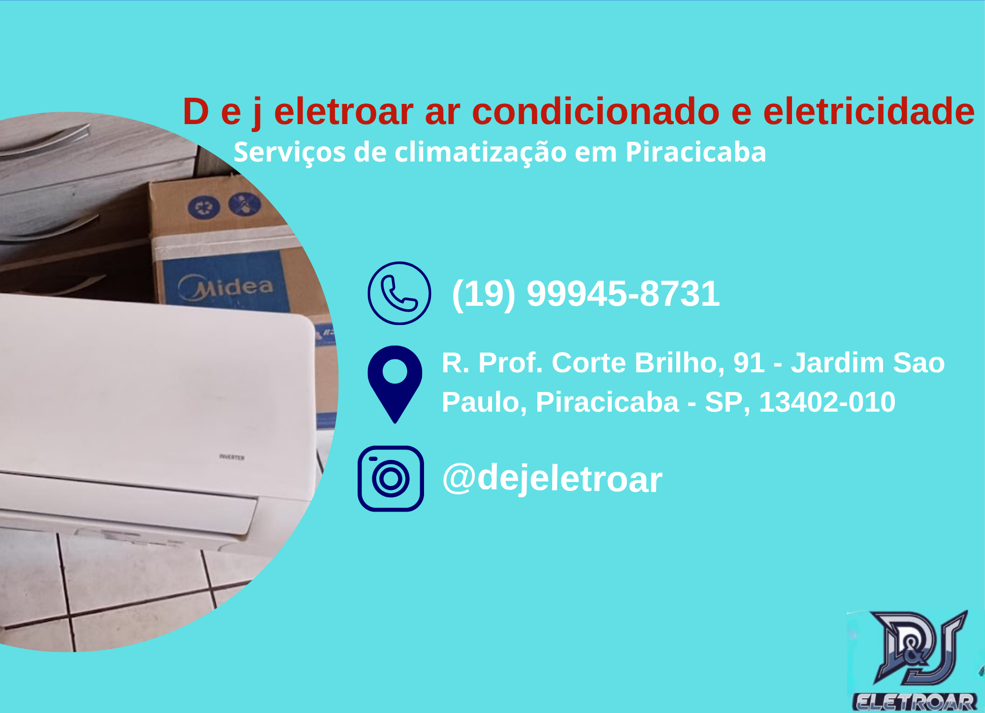 D e j eletroar ar condicionado e eletricidade