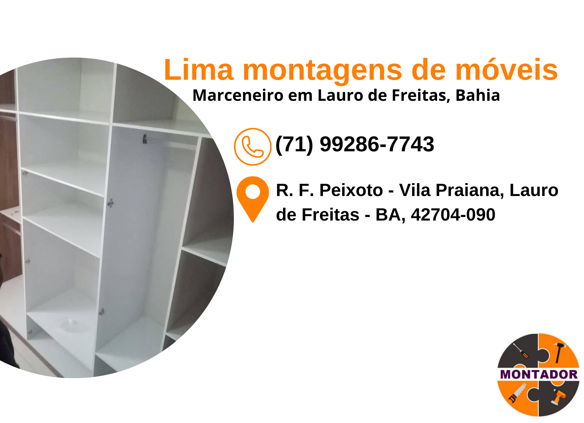 Lima montagens de móveis