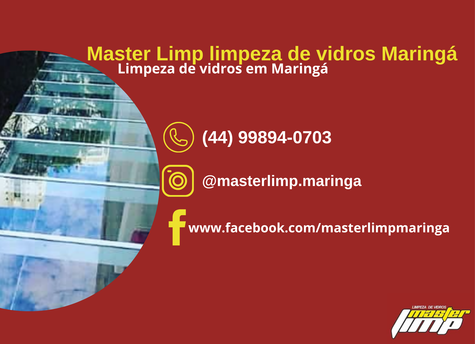 Master Limp limpeza de vidros Maringá
