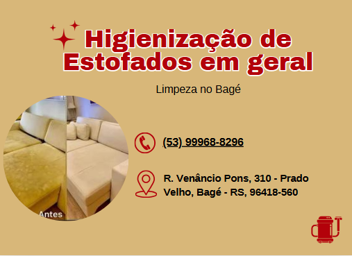 Higienização de Estofados em Geral