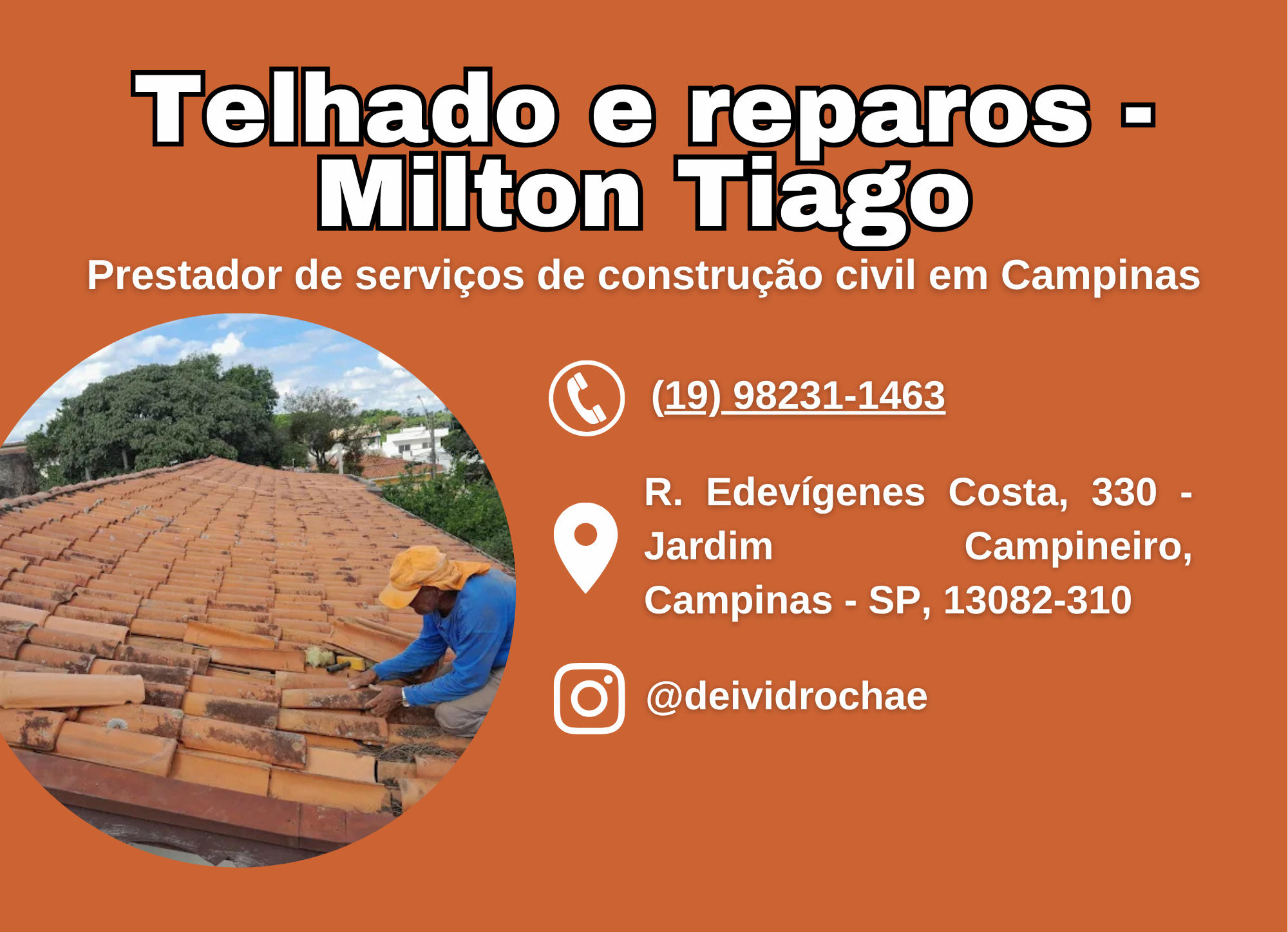 Telhado e reparos – Milton Tiago