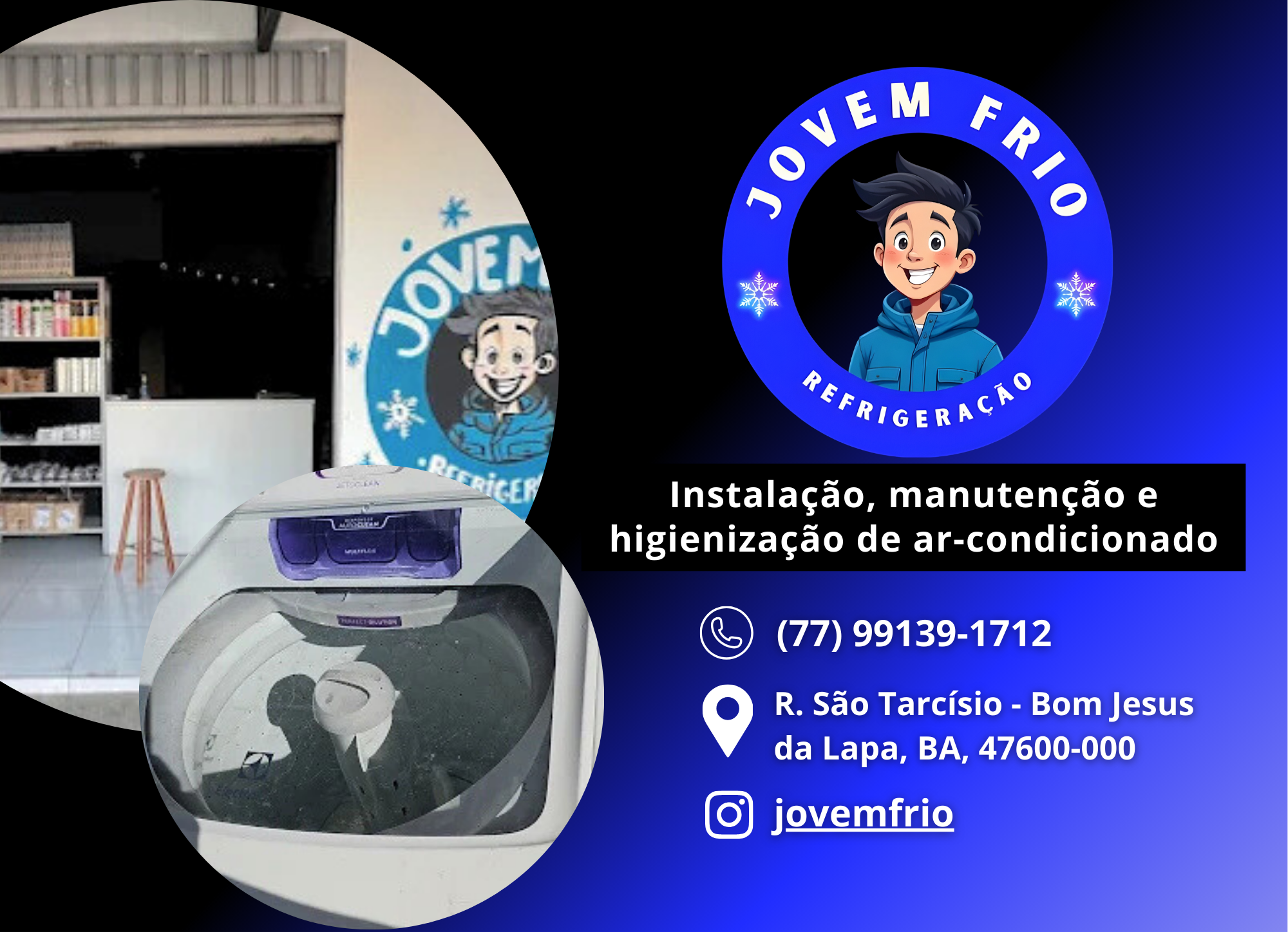 Jovem frio Refrigeração