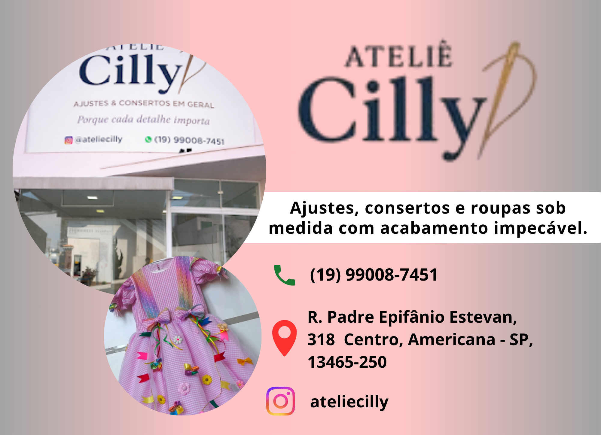 Ateliê Cilly – Roupa sob medida- Ajustes&Consertos
