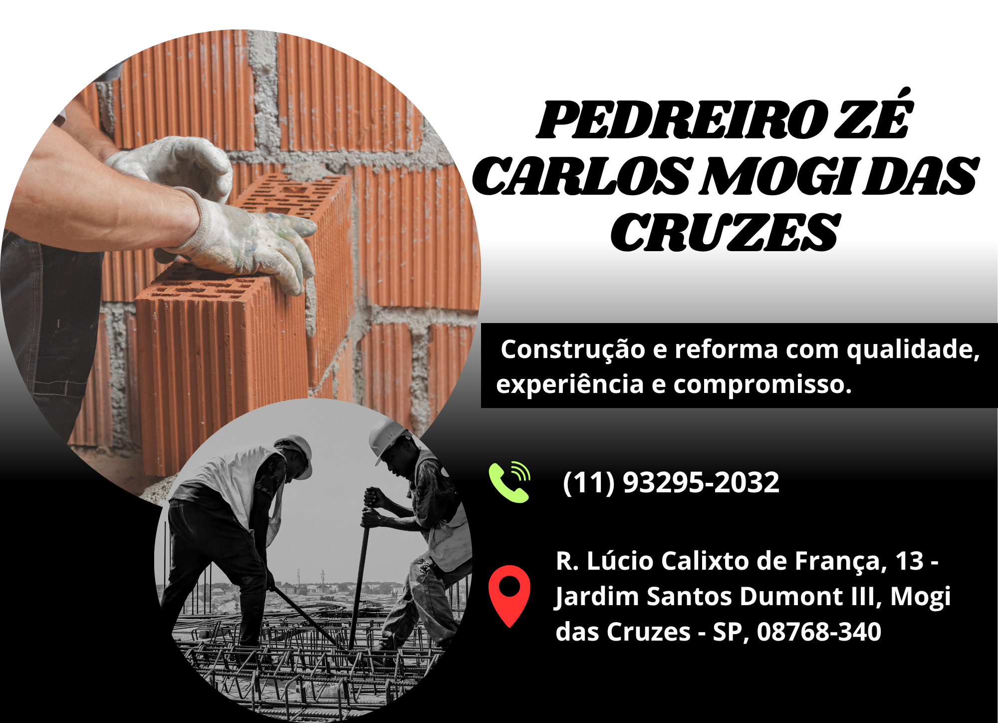 Pedreiro Zé Carlos Mogi das Cruzes