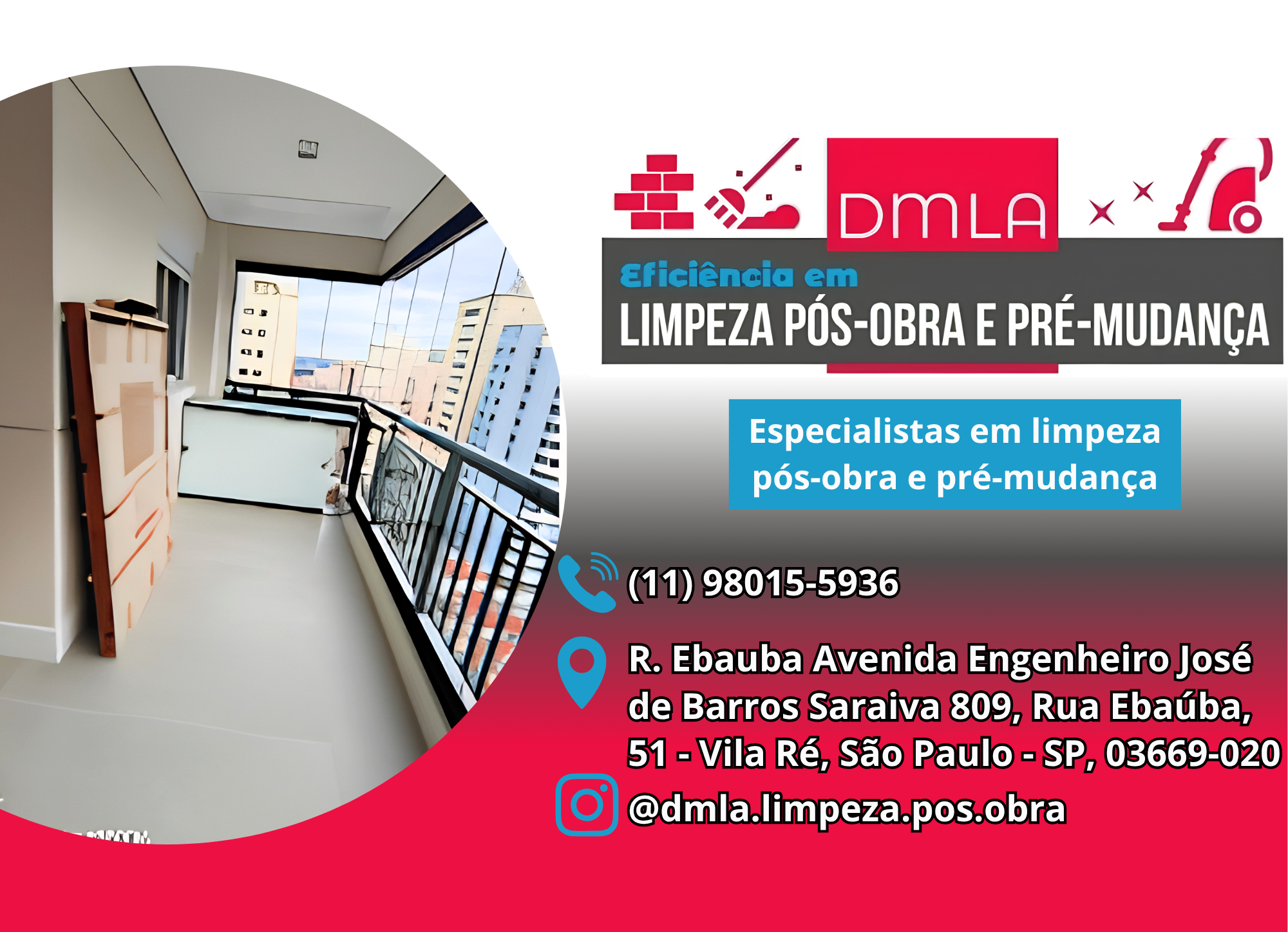 DMLA Limpeza Pós Obra Pré Mudança