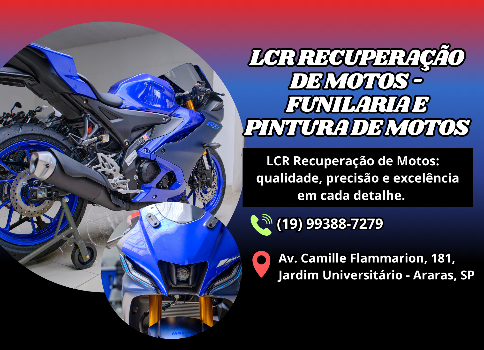 LCR Recuperação de Motos – Funilaria e Pintura de Motos